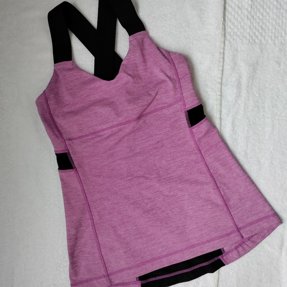 Lululemon | Push Your Limits Tank Top Heathered Pink Size 6 - Picture 3 of 9